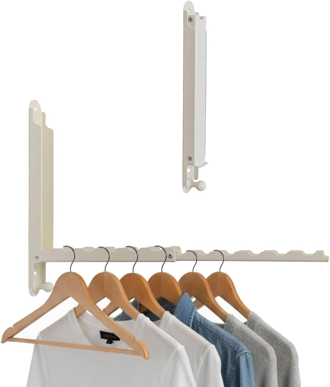 Foldable Clothes Drying Rack Heavy Duty Wall Mounted 2 Pack for Laundry