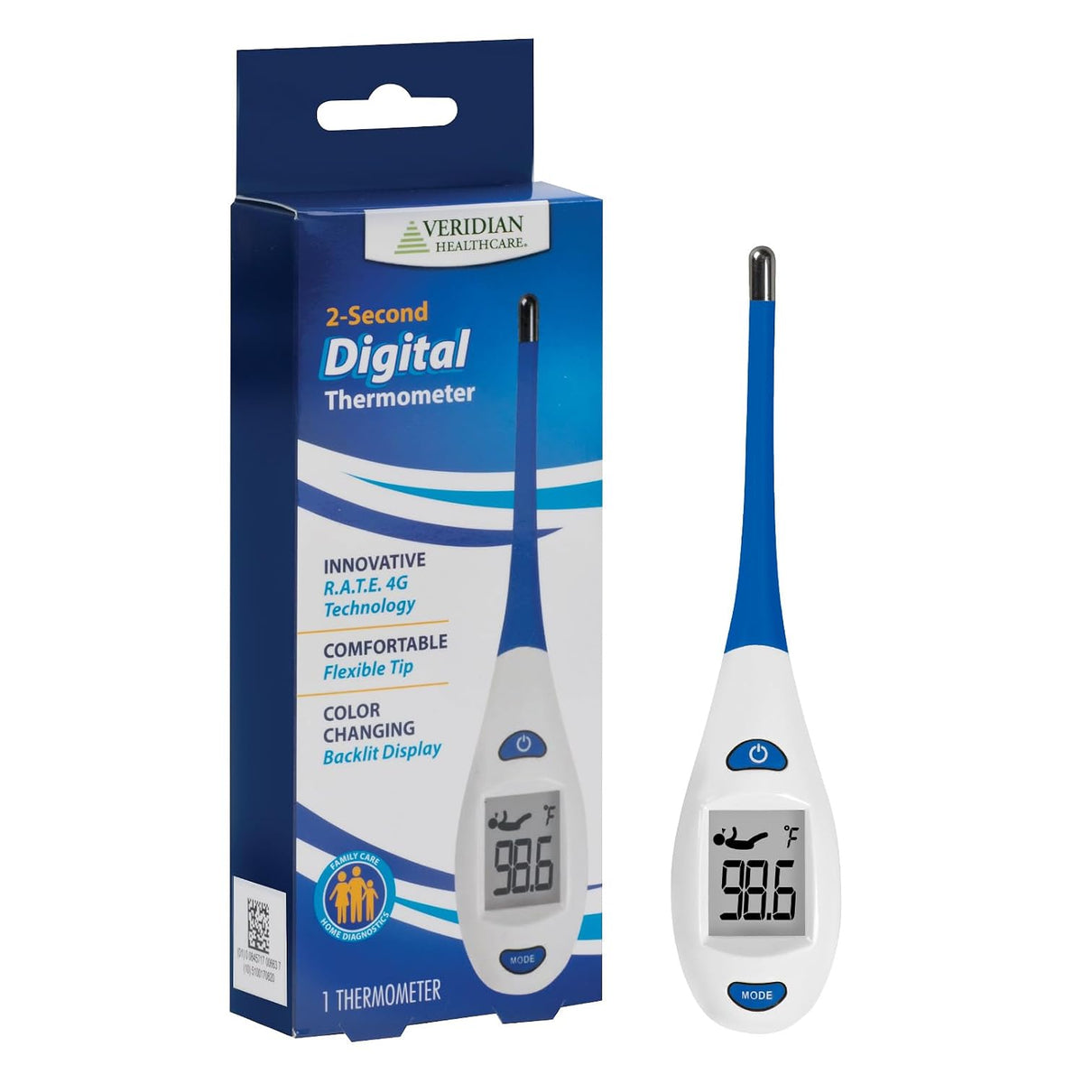 Veridian 2-Second Flex Tip Digital Thermometer