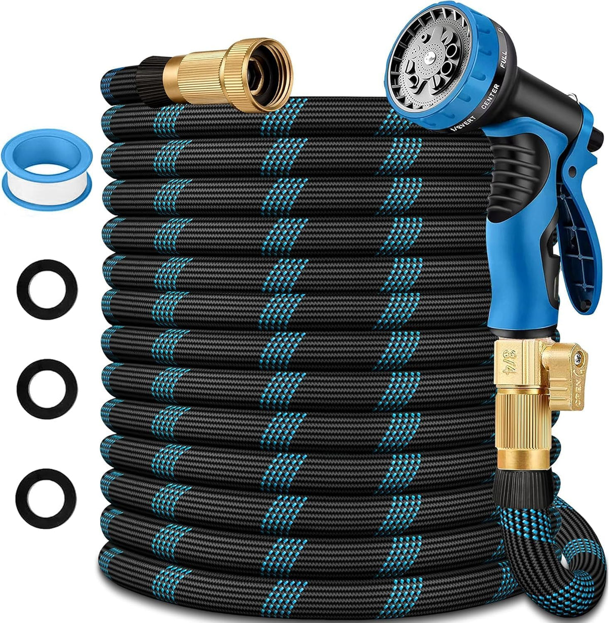 Garden Hose 100 Ft, 2026 Upgraded Lightweight Garden Hoses,Ultra Durable & Flexible Water Hose,All-Weather Kink-Free Garden Hose,Sturdy,Abrasion Resistant Garden Hoses Pipes for Yard,Lawn,Outdoor