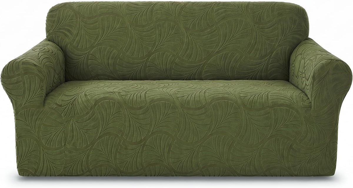 Sofa Slipcover Stretch Jacquard 2-Seat Elastic Washable Couch Cover
