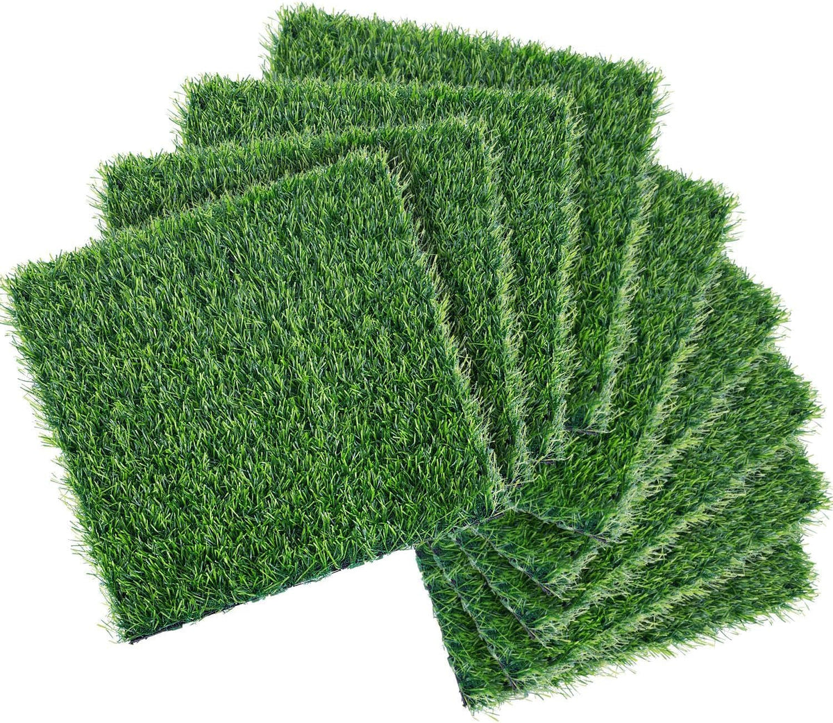 9Pack Fake Grass Turf Tiles 12"X12" Pet Turf with Drainage Holes
