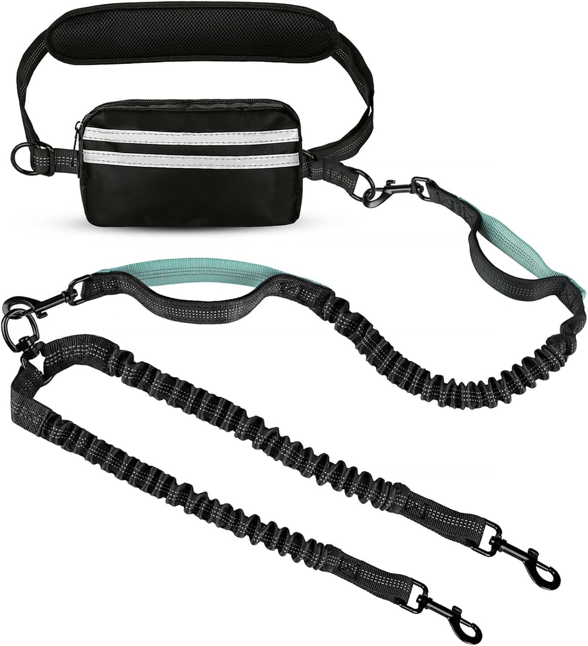 Hands Free Dog Leash 2 Dogs,Waist Leash for Dog Walking (Large)