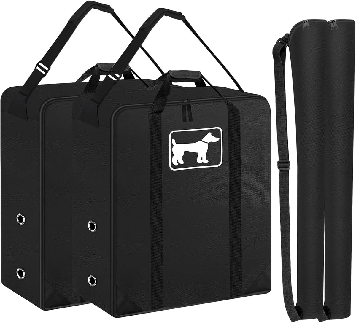 SIRUITON 2Pack 600D Dog Playpen Storage Bag Fits 32" H 8 Panels & 9 Stakes