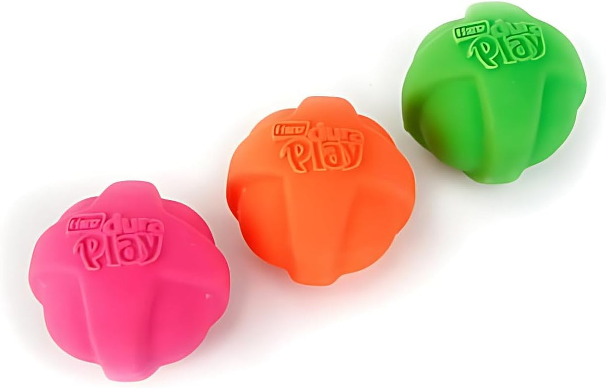 Dura Play Small Ball Dog Toy, Latex, 1Ct, Interactive Fun, Safe & Non-Toxic, Outdoor & Indoor Play, Flexible, yet Durable, Small, 3 Pack