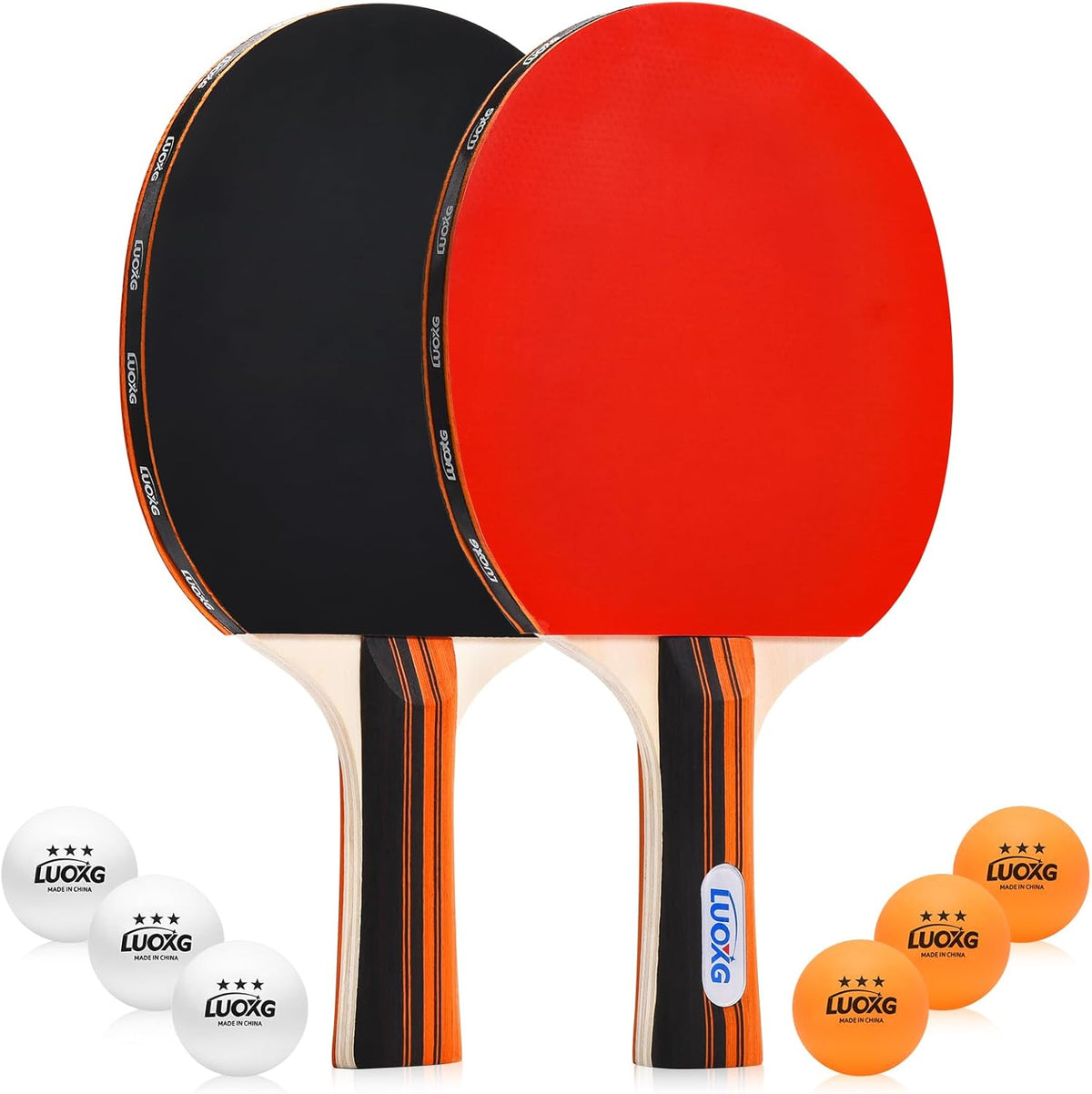 2‑Player Ping Pong Paddles Set with Balls and Case for Family Games
