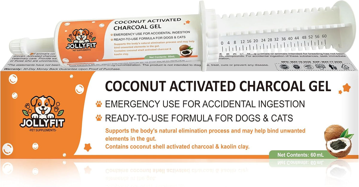 Coconut Activated Charcoal Gel for Dogs & Cats, 60Ml