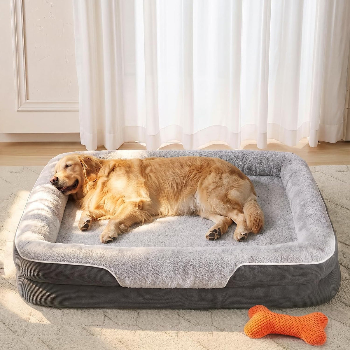 XL Large Orthopedic Dog Bed for Senior Dog to Comfy Sleep