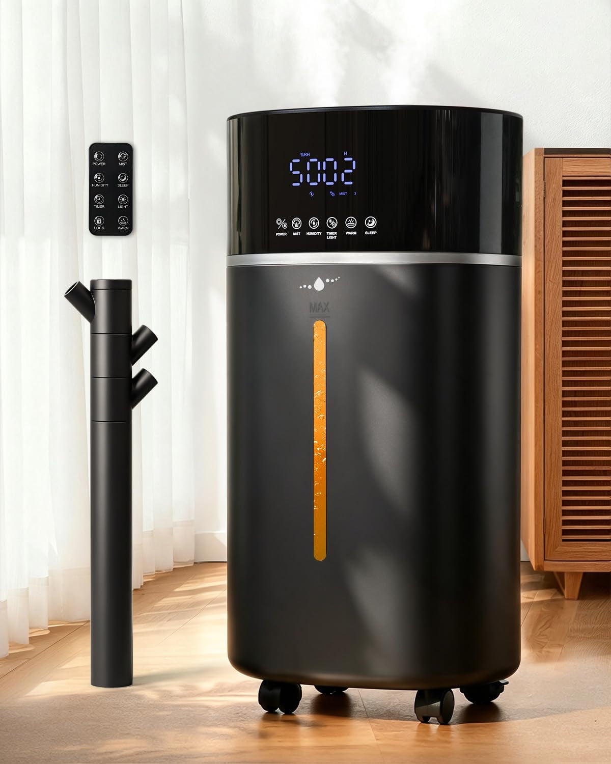 4.76Gal/18L Humidifier Large Room Bedroom Home 2500 Sq Ft,Black