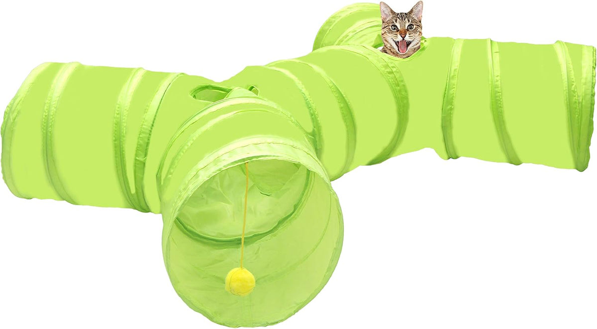 Youngever Cat Tube Toy - 4 Ways Kitty Tunnel for Cats