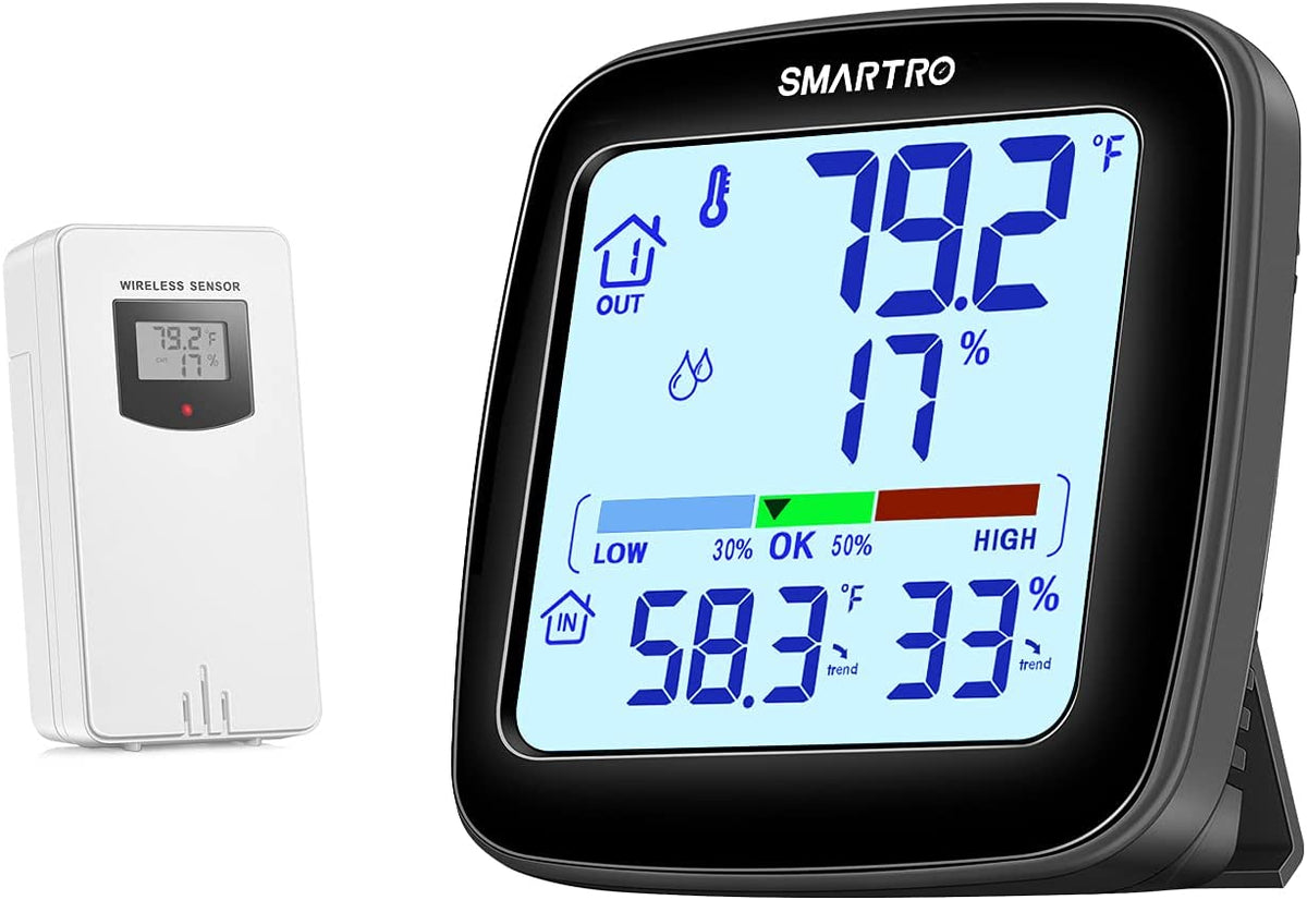 SMARTRO SC92 Professional Digital Wireless Indoor Outdoor Thermometer
