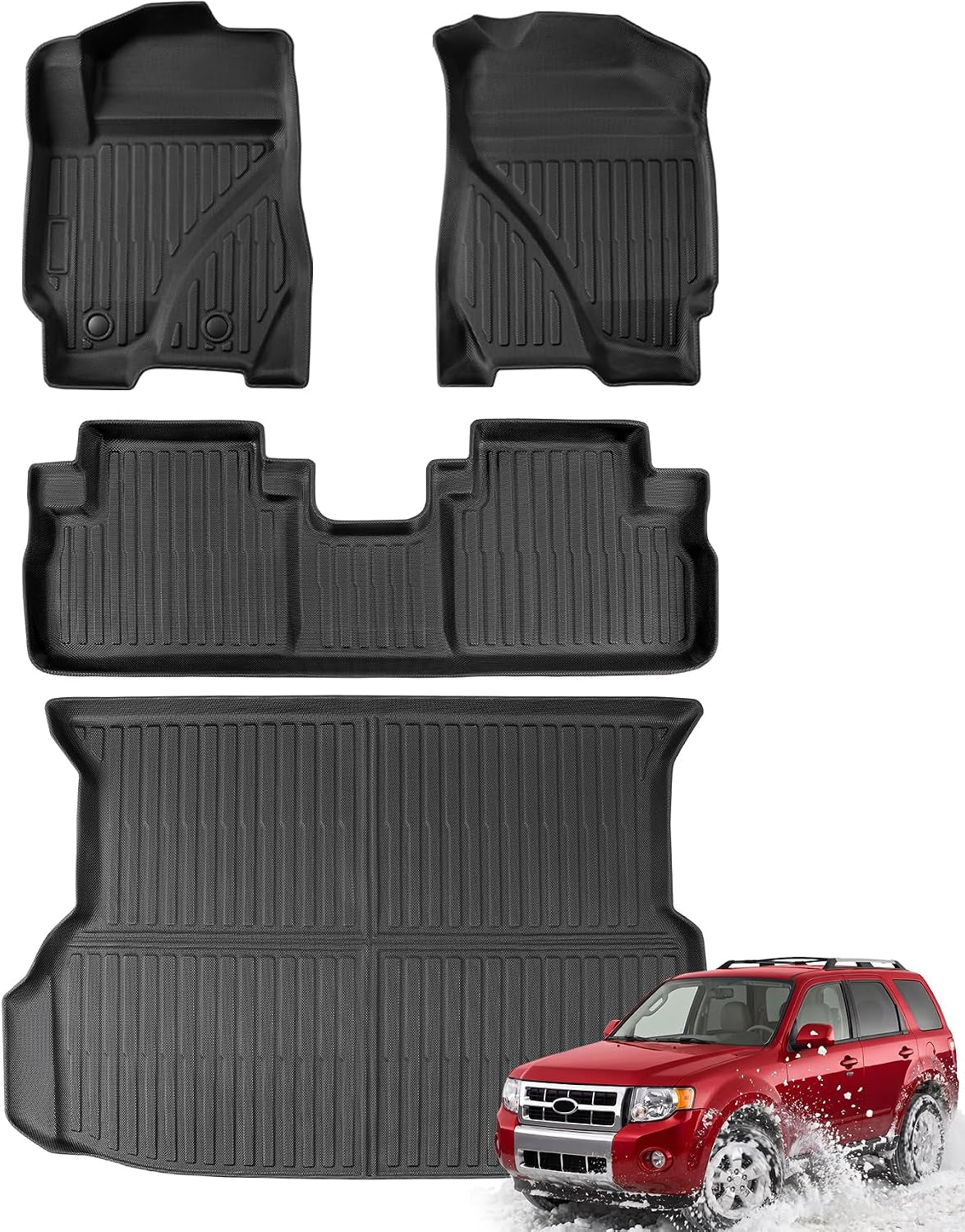 Car Floor Mats for Ford Escape 2009 2010 2011 2012, Black