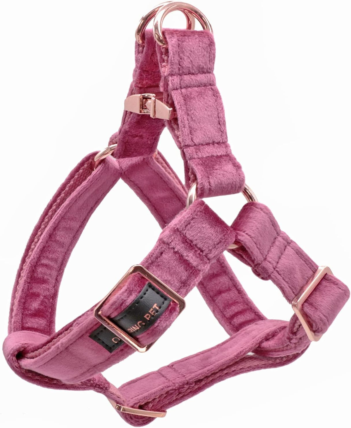 ARING PET Dog Harness, Velvet Dog Harness for Small Dogs, X-Small, Pink, Elegant Style, Unique Safe Design, Durable Buckles