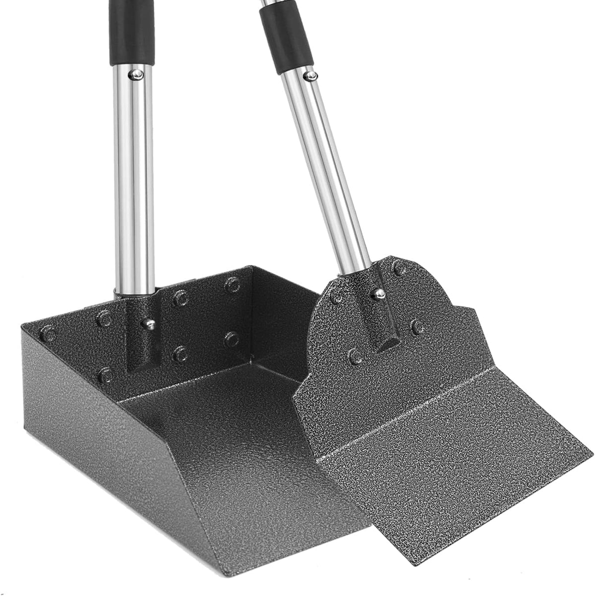 Dog Pooper Scooper, Metal Tray & Spade Set, Tray & Spade, Meduim