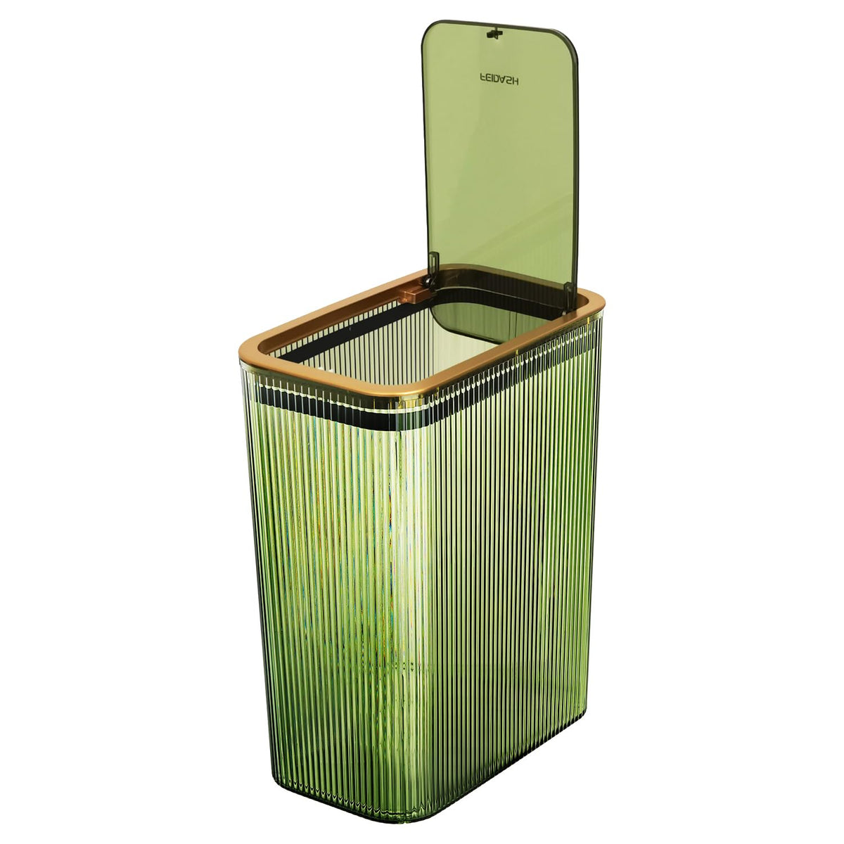 Bathroom Trash Cans with Lids, 2.6 Gallon (Green)