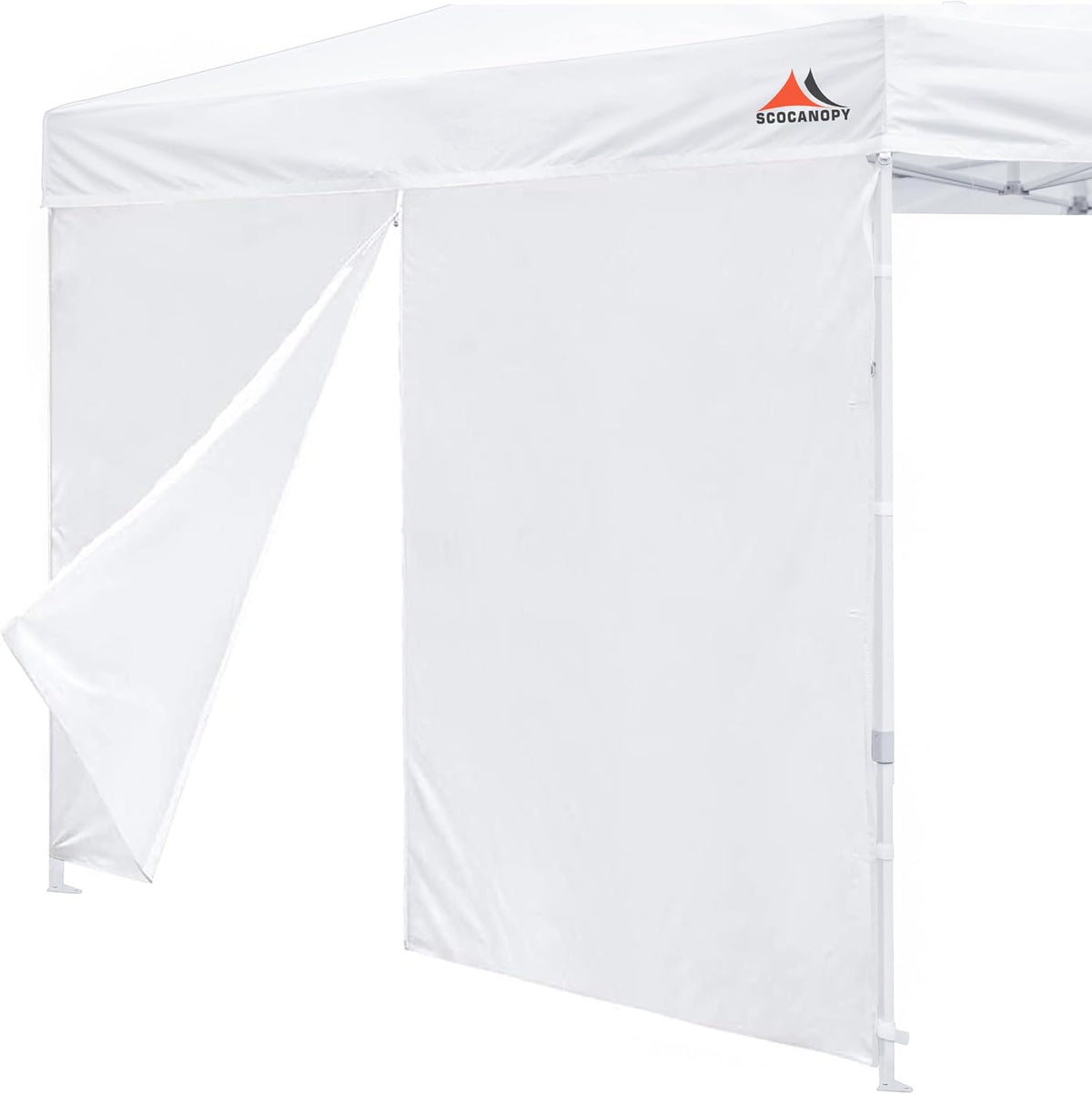 SCOCANOPY Door for 10X10 Canopy Frame One Central Zipper Design for Easy Entry and Exit,1 Pack Canopy Door Only,White