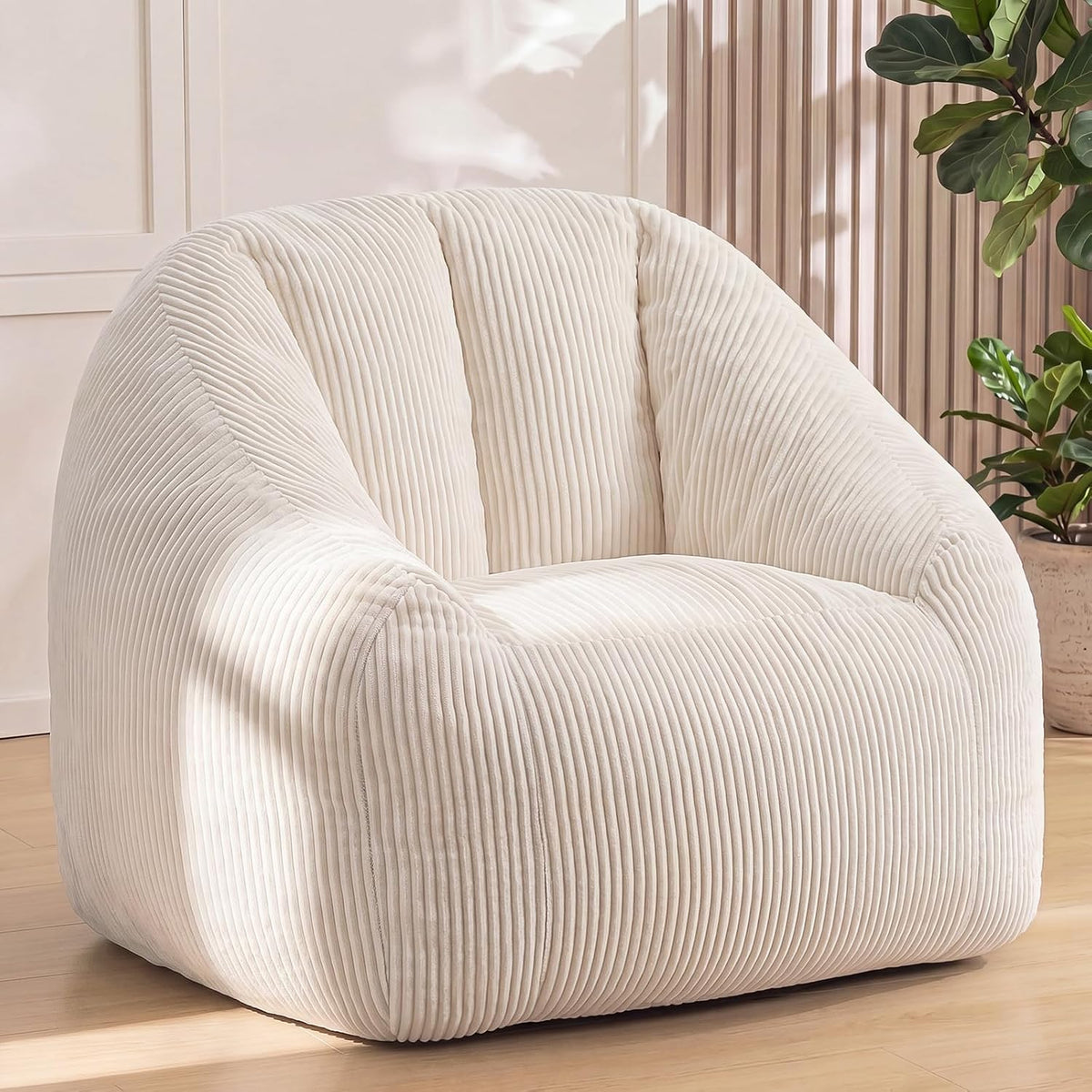 HUGHEAVEN Bean Bag Chairs, Comfy Reading Chair for Living Room, Bedroom.