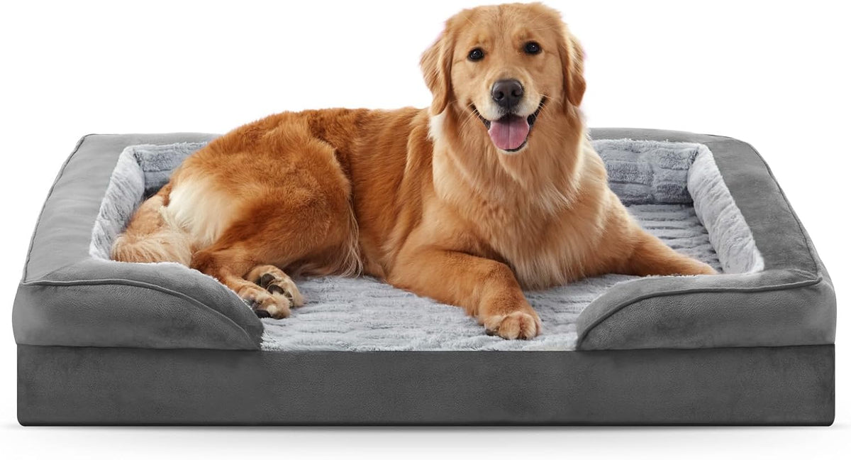 FURTIME Orthopedic Supportive Large Dog Bed, XL Waterproof Pet Bed