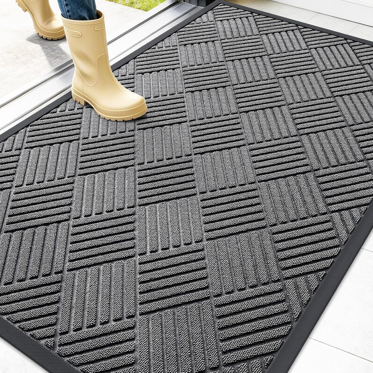 OLANLY Front Door Mat outside Entrance 47X32, Waterproof Heavy-Duty Doormat