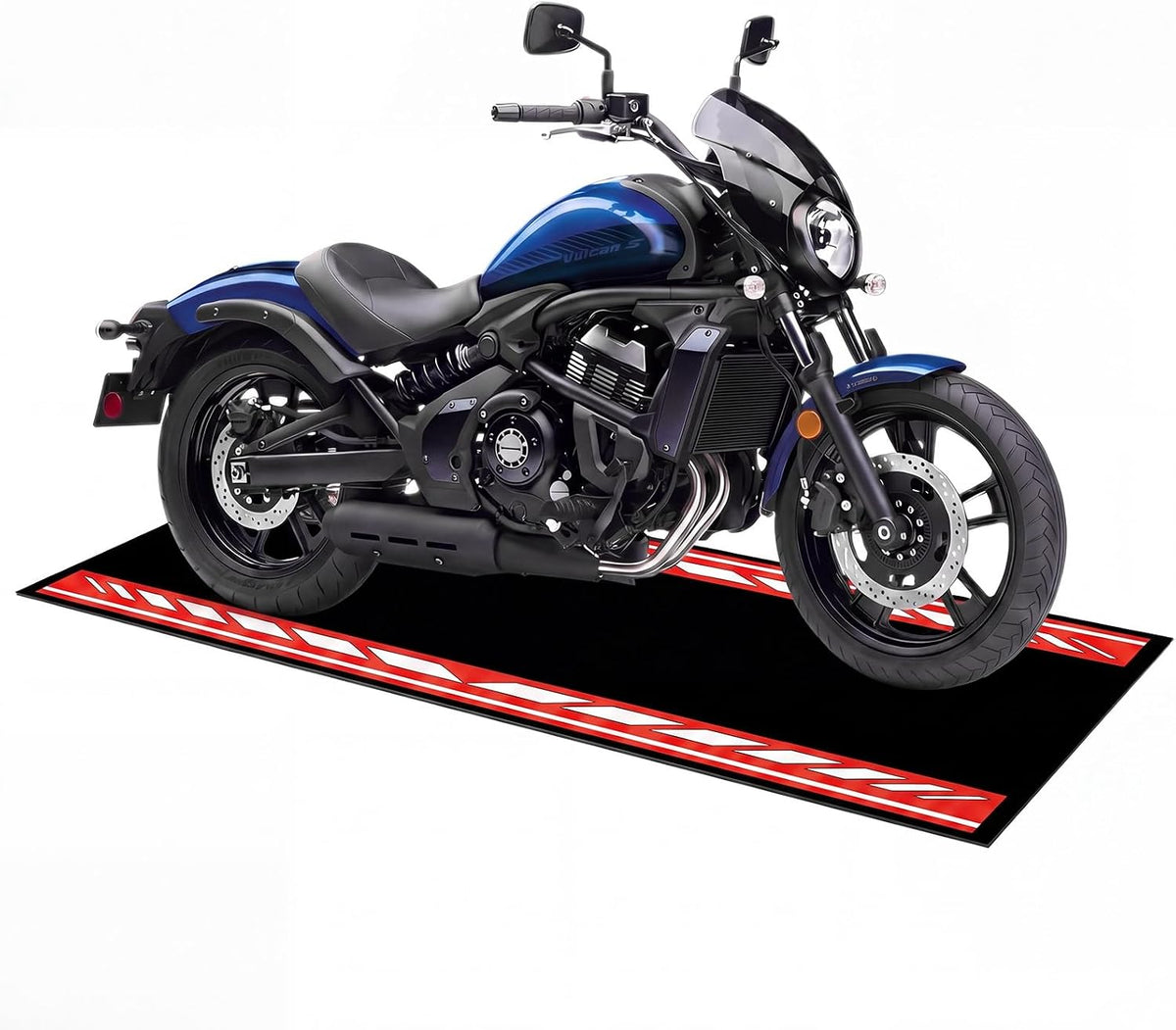 Drydiet Motorcycle Mat Garage Floor Rug Washable Parking Mats for Garage Floors Non Slip Oil Absorbent Pad Rubber Backing Layer Protects Floor(Red,Black,78 X 31 Inch)
