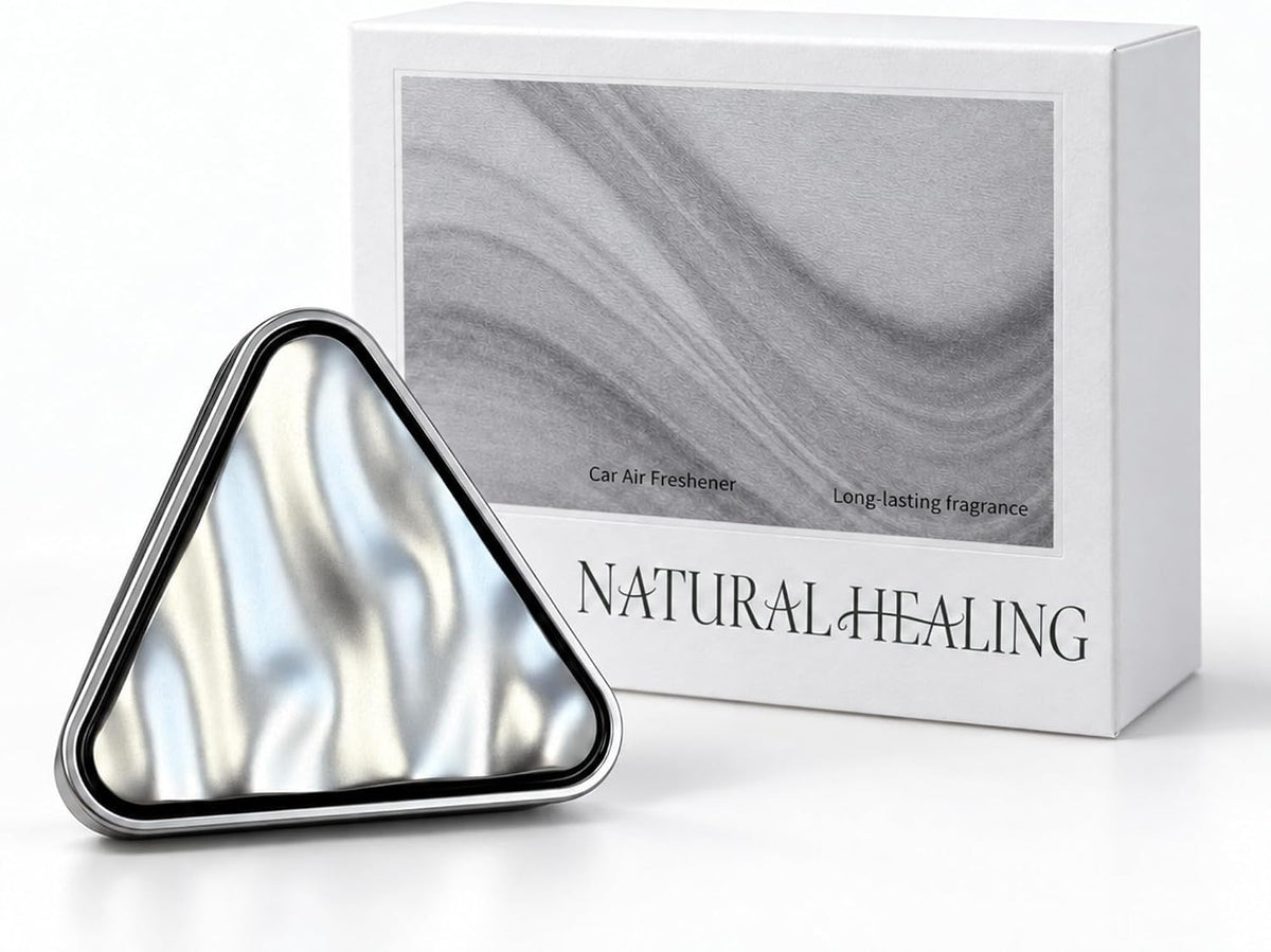 Luxury Metal Car Air Freshener Vent Clip Gift Set with 3 Scented Refills