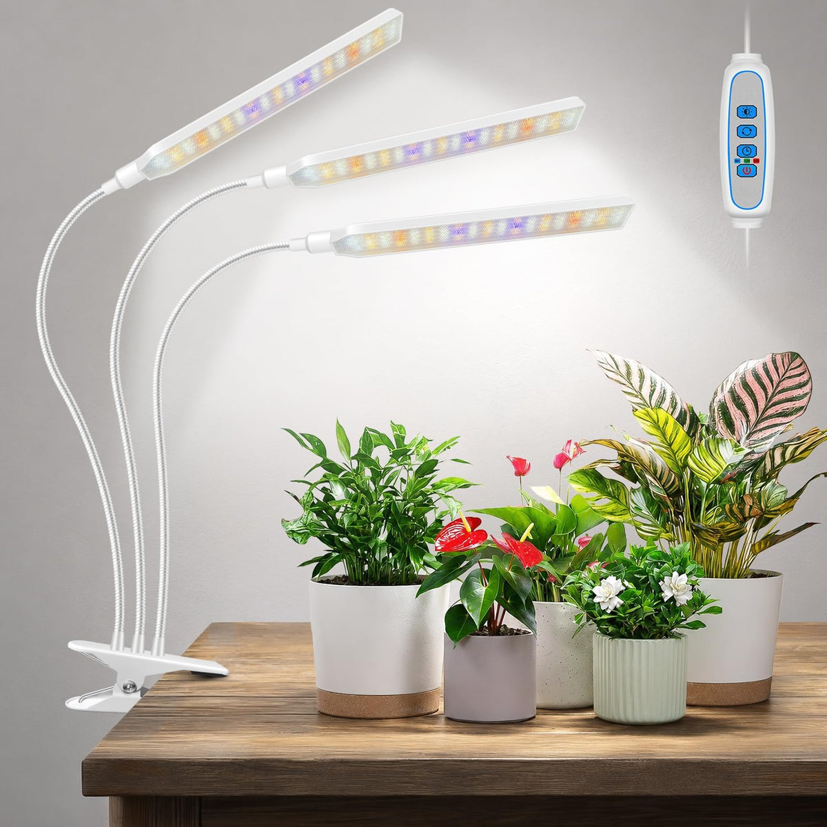 Kullsinss Clip-On Plant Lights for Indoor Growing, 171 Leds 24W Grow Light