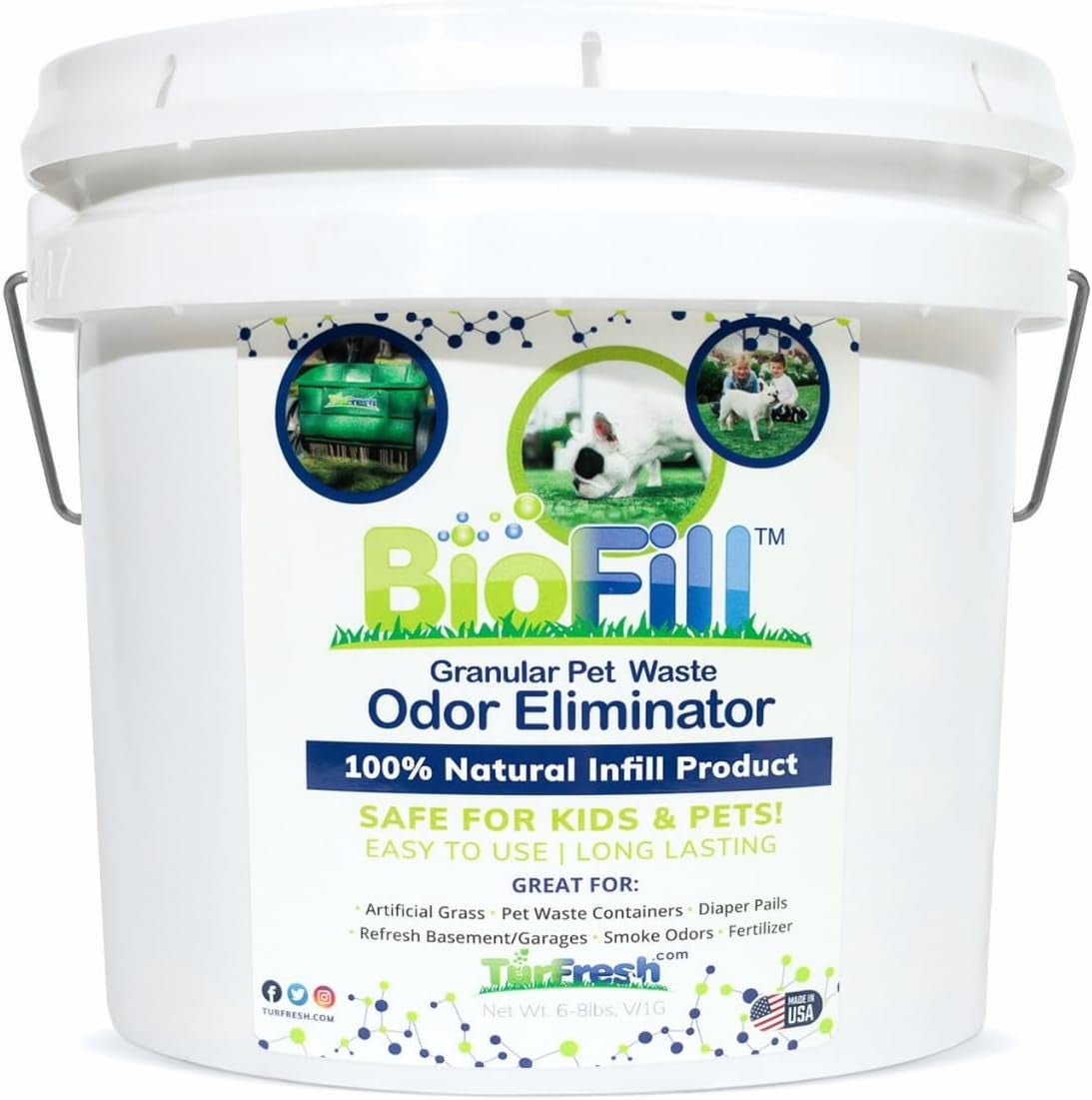 Bioturf Granular Turf Infill Yard Odor Eliminator 1 Gallon Pail