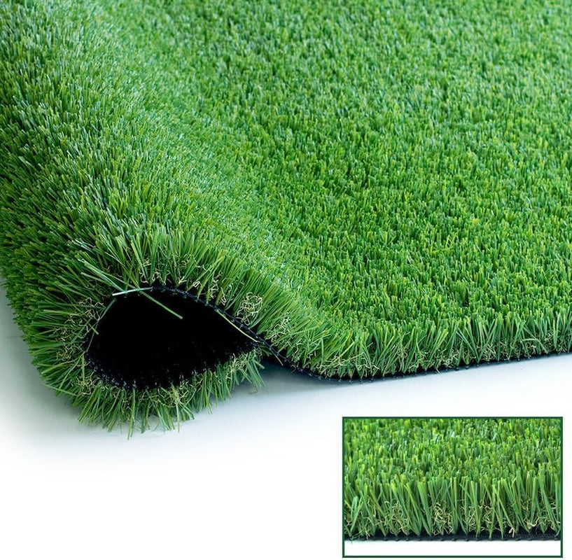 Deluxe Artificial Grass Turf, 1.50" Pile Height Thick Realistic Synthetic Grass Faux Astro Turf Fake Grass, 4Ftx10Ft,Indoor Outdoor Astro Rug Carpet for Garden Balcony with Drainage Holes