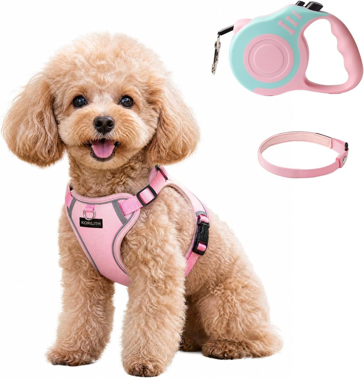 Escape Proof Dog Harness and Leash Set with Pocket