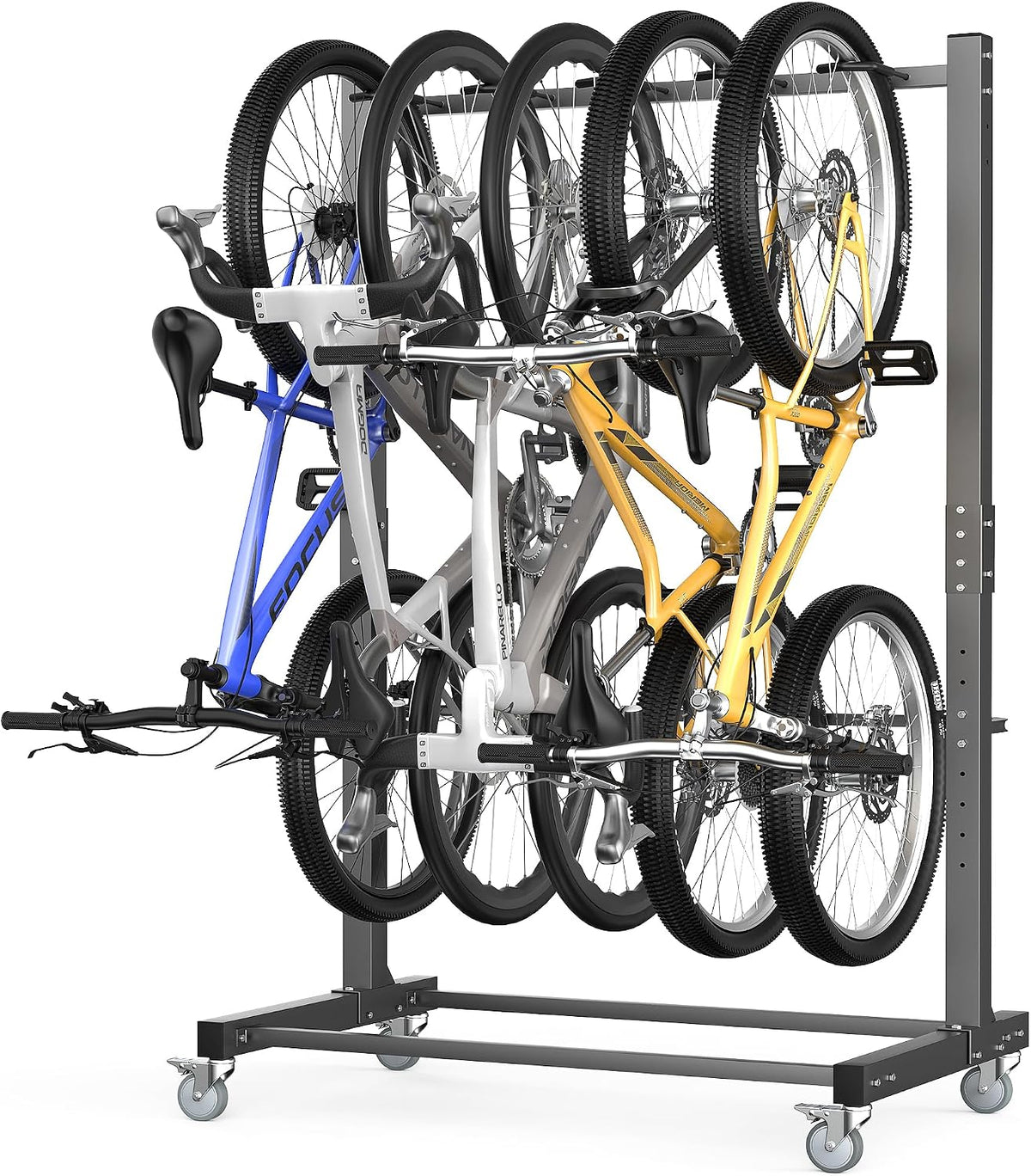Ultrawall Freestanding Bike Rack with Wheels, Vertical Bike Storage Stand