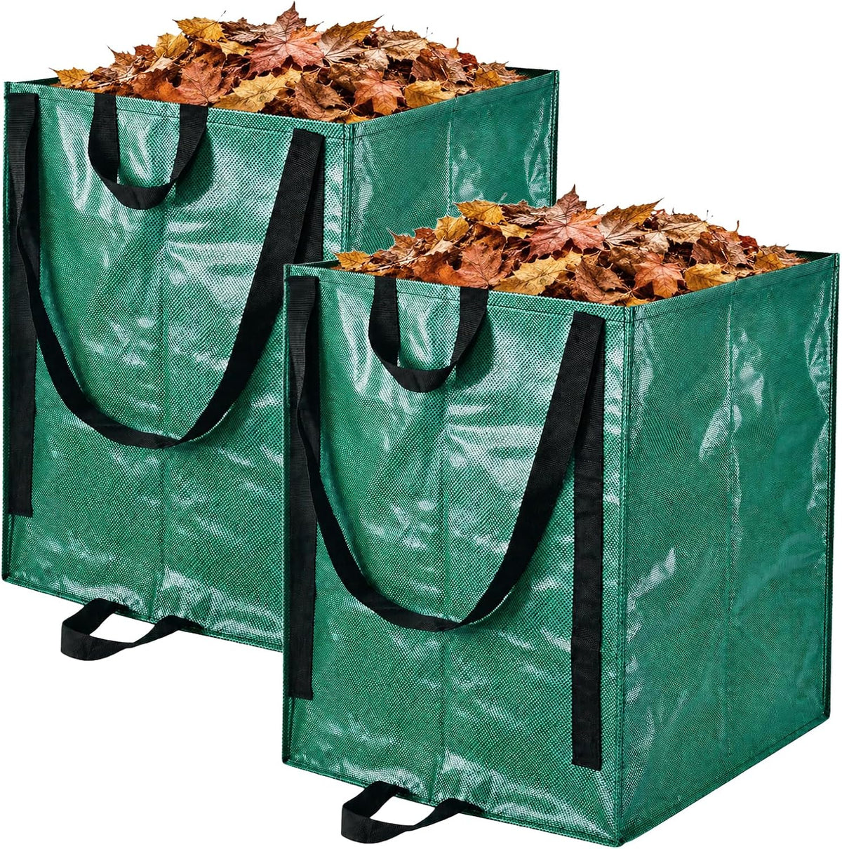 2Pack 48-Gallon Reusable Yard Waste Bags,Leaf Collector Bags with Handles