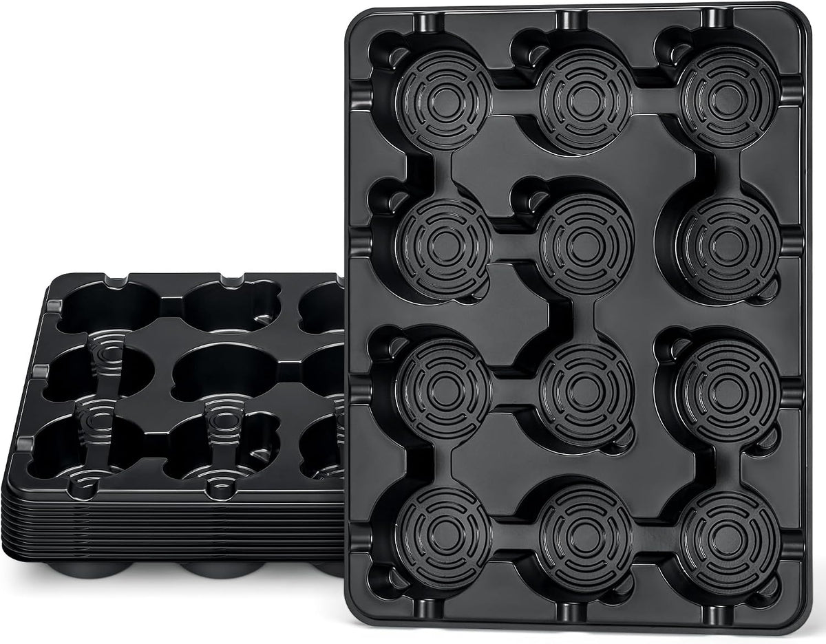 Homenote 10 Pack 12 Cell Reusable Seed Starting Trays for 4 Inch Planters