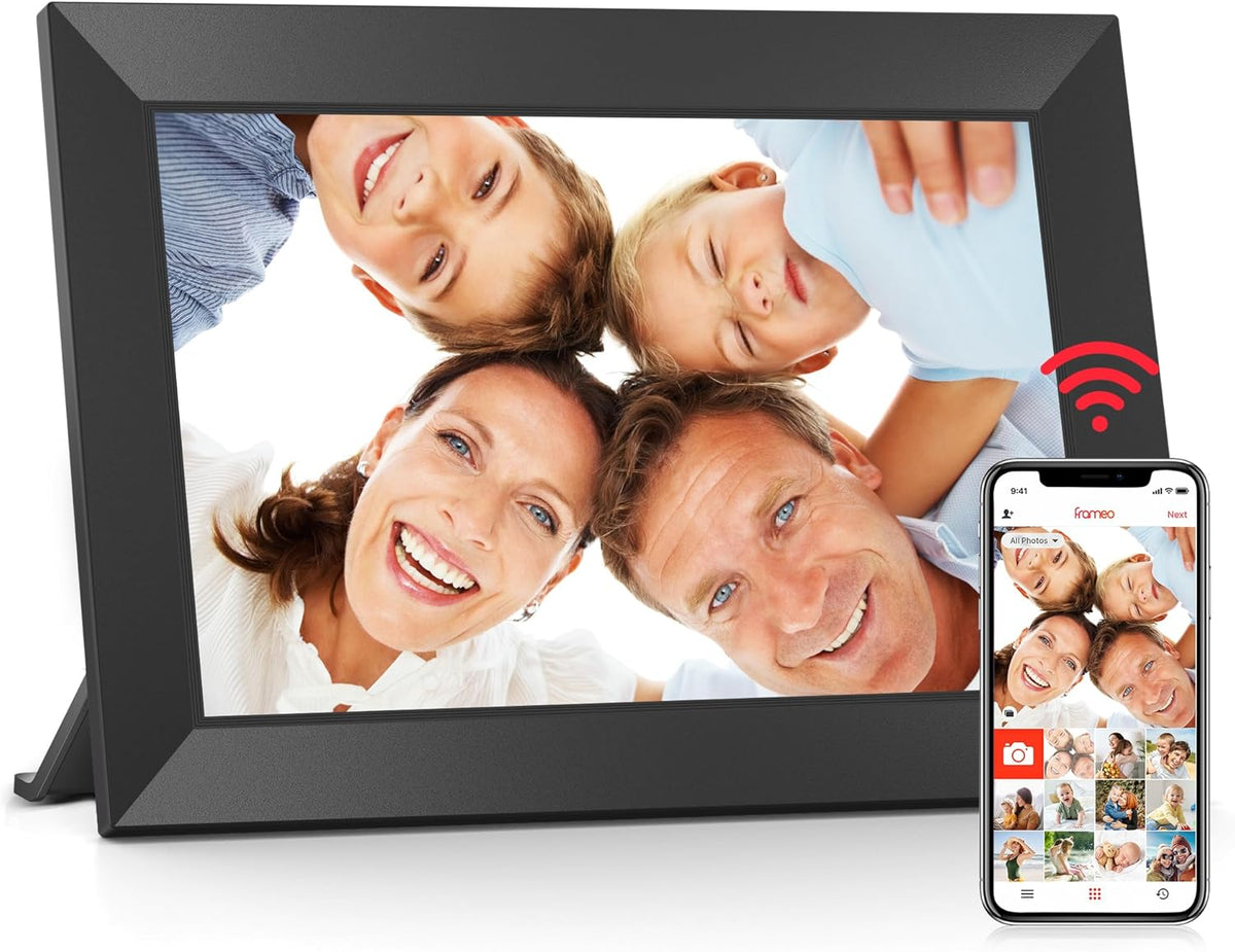 Frameo Digital Picture Frame 10.1" Electronic Photo Frames Wifi 32GB Memory