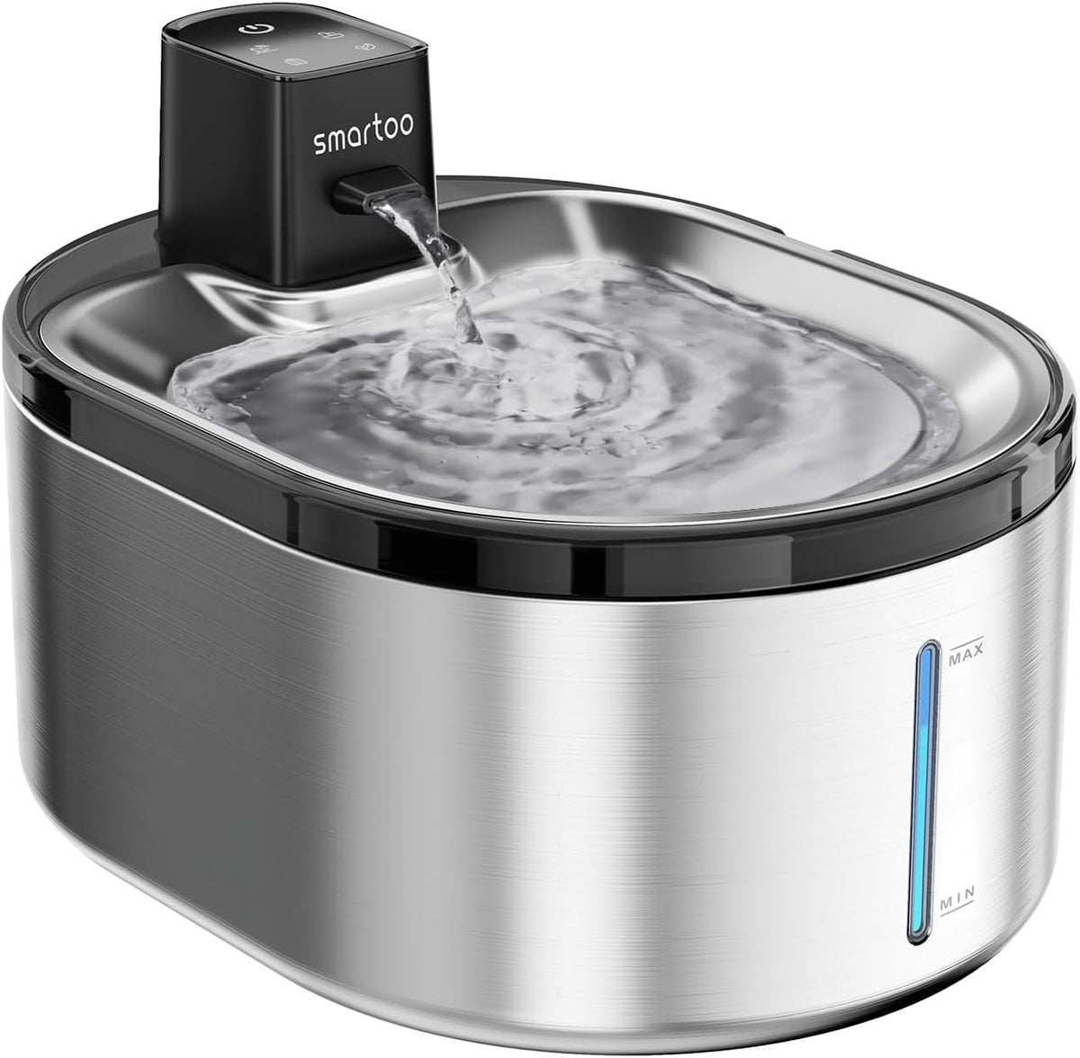 Smartoo Wireless Cat Water Fountain Stainless Steel,152Oz/4.5L Cat Fountain