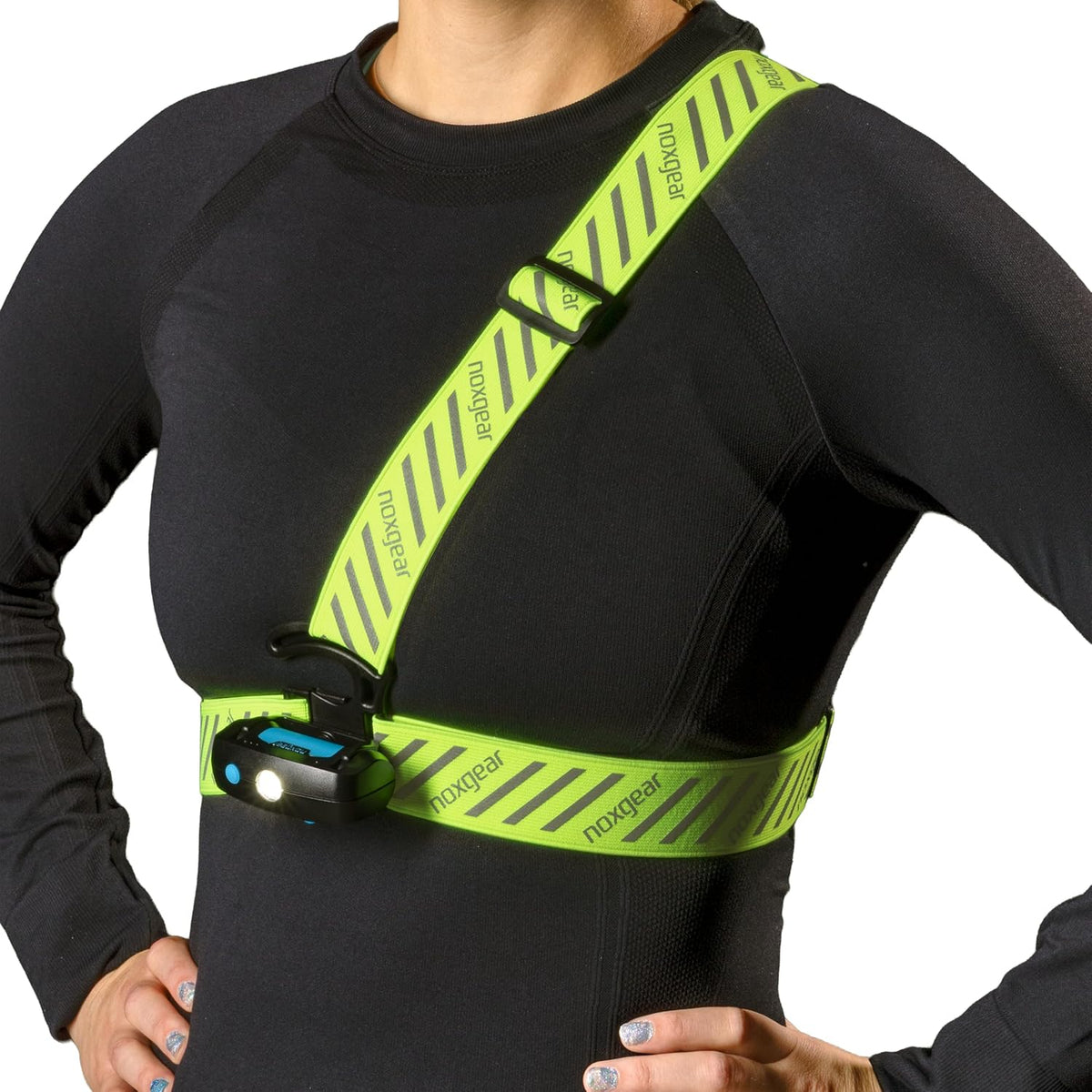 Noxgear Ranger Chest Light, 500 Lumen Reflective Running Vest