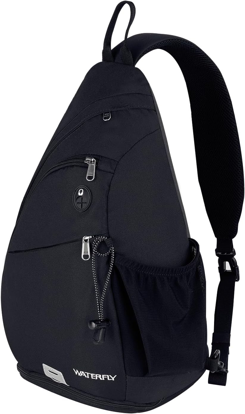 WATERFLY Large Sling Bag Crossbody Backpack Chest Pack for Men Women