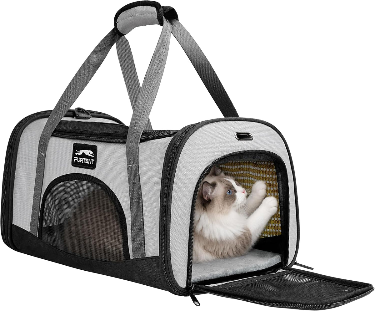 Cat Carrier, Airline Approved Soft Sided Pet Bag 17X11X9.5In, up to 10 Lbs