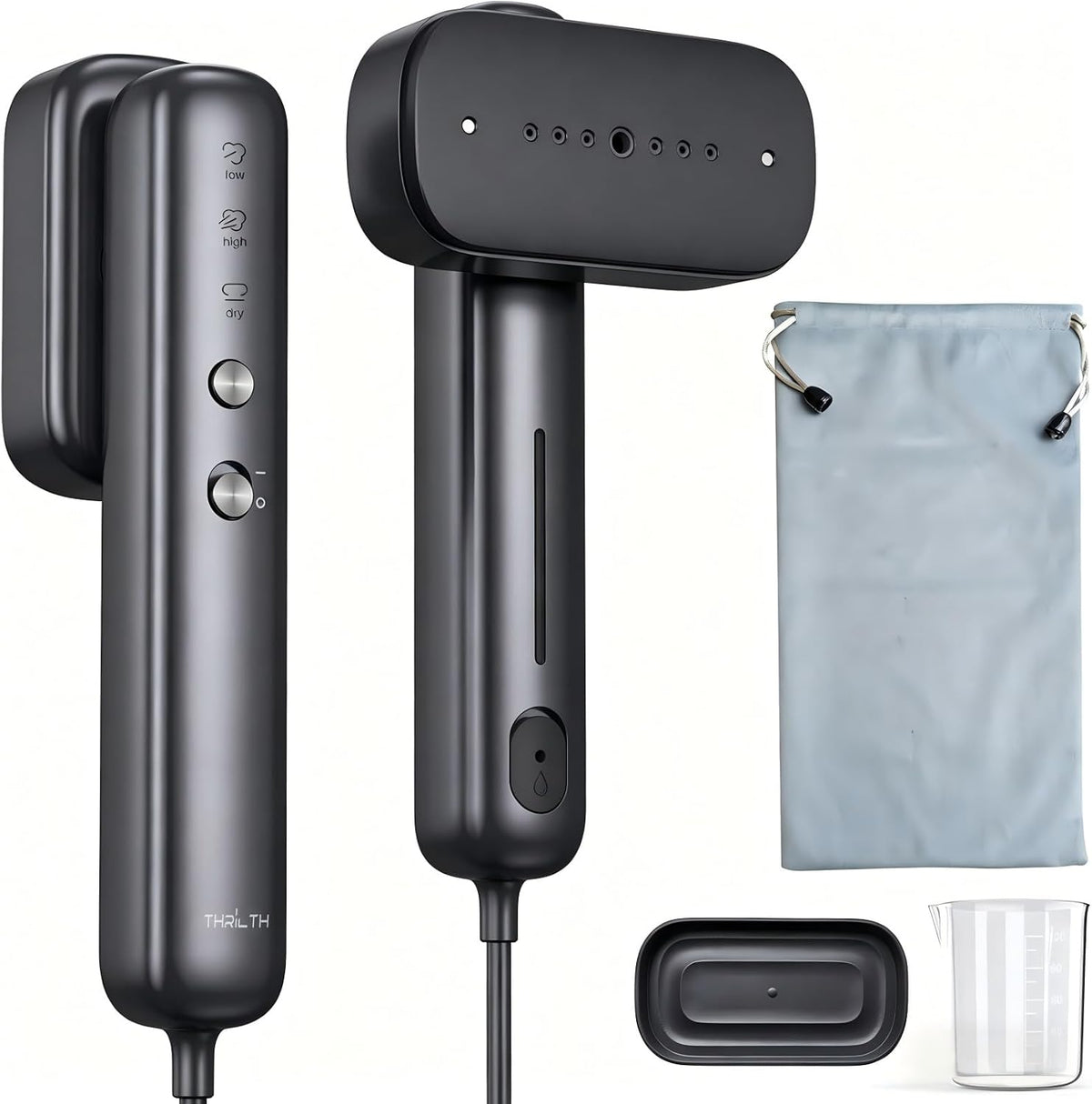 Global Travel Steamer for Clothes, Dual Voltage 2-In-1 Mini-Steamer & Iron