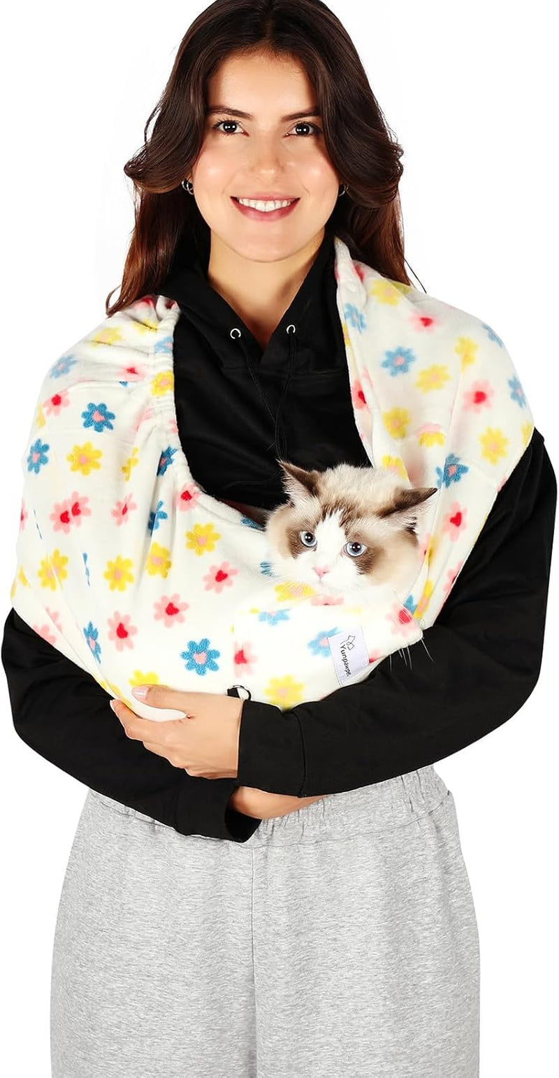 Cat Sling Carrier, Hands-Free Pet Sling for Small Dogs & Cats