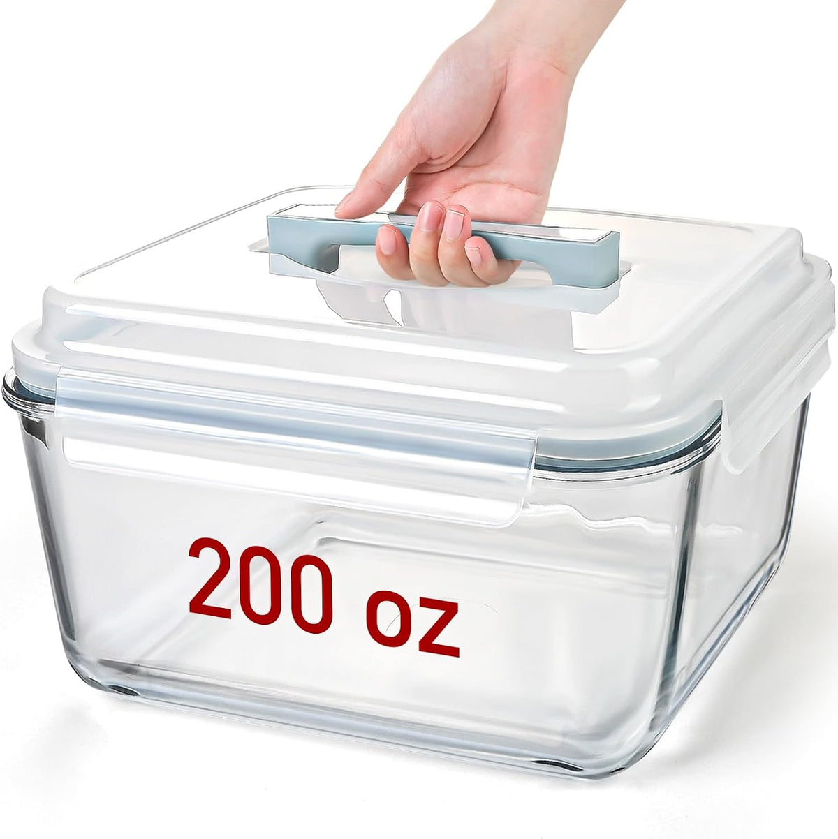 Extra Large Glass Storage Container with Lid for Food 6000Ml/200Oz Airtight