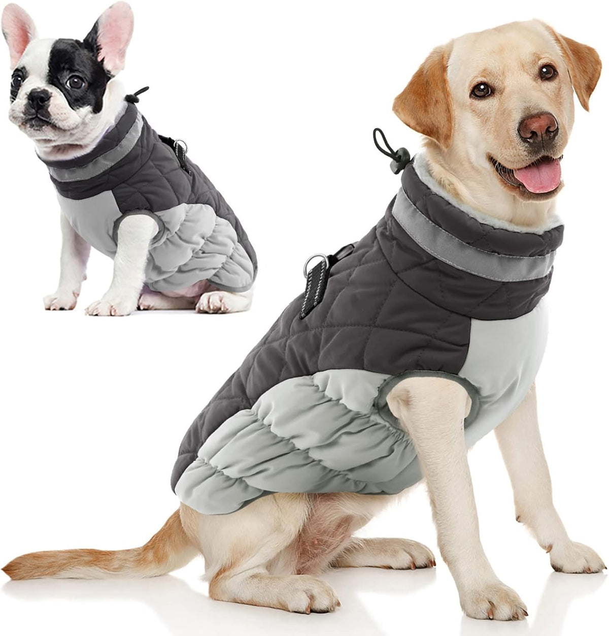 Dog Coat for Large Dogs Waterproof Dog Winter Jacket with Harness