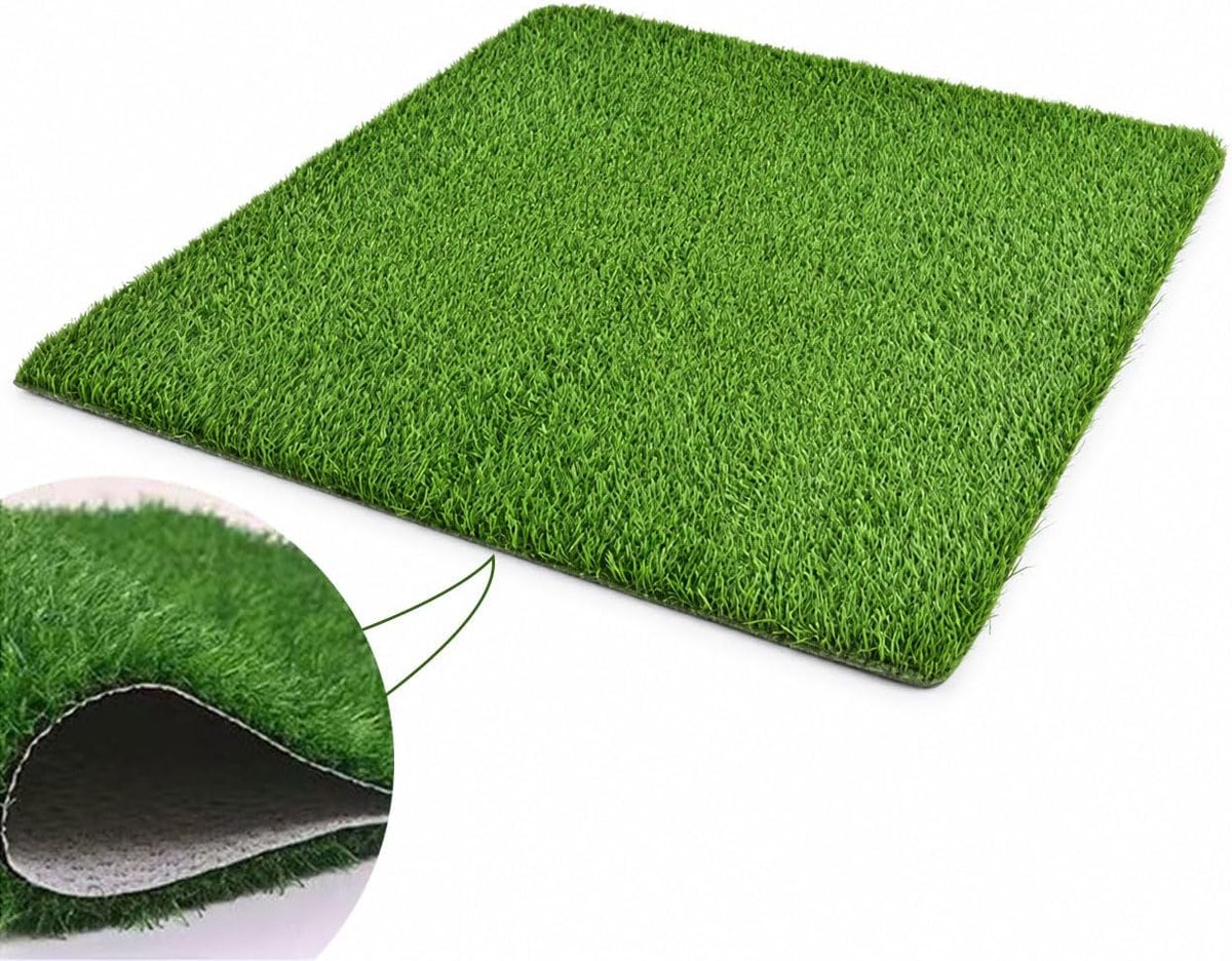 Whitefeather Artificial Grass Dog Potty Pad, 24 X 36 in Indoor Puppy Pee Pad with Non-Slip Rubber Base, Washable Cuttable Turf for Small Dogs, Apartments & Balconies