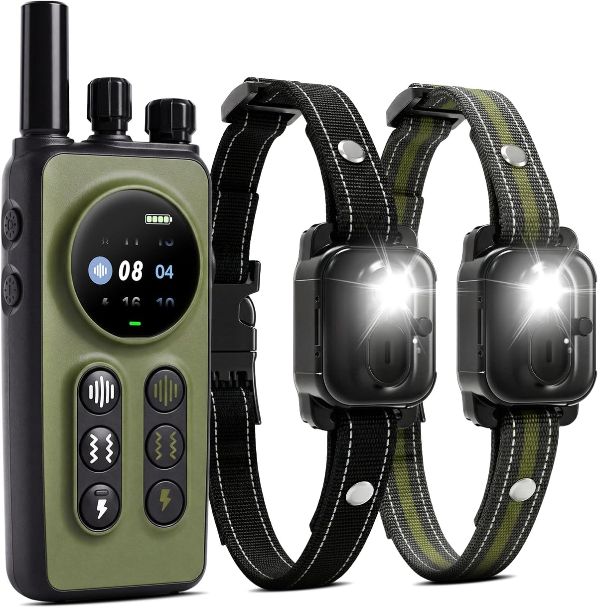 Next Gen Shock Collar for 2 Dogs, Real Time Dual-Dog Control, 4 Modes (Beep/Vibration/Safety Shock/Light), 4200FT Range, IPX8 Waterproof Dog Training Collar with Remote for Small Medium Large Dogs
