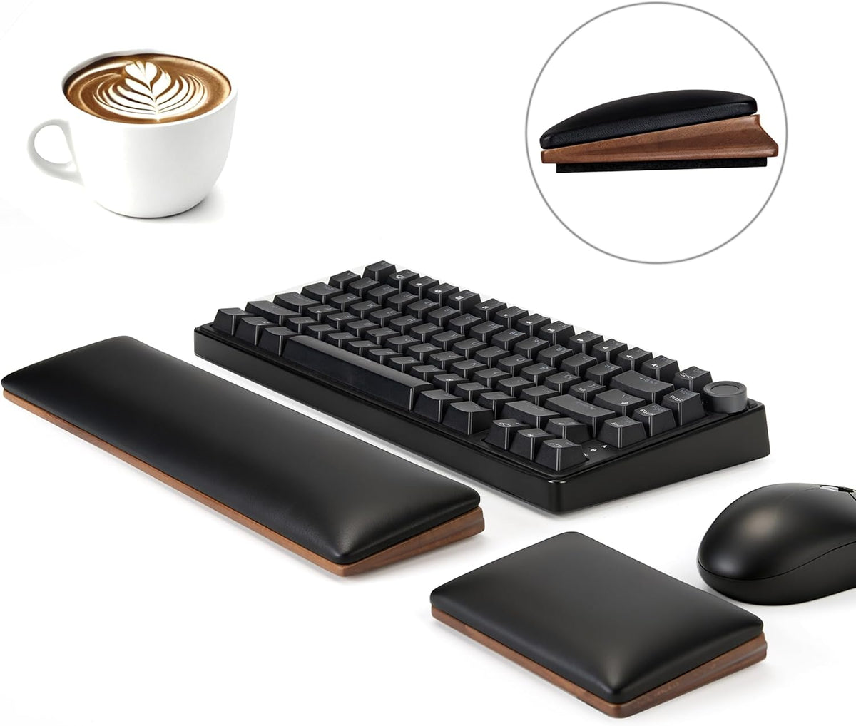 ASFSKY Keyboard and Mouse Wrist Rest Set