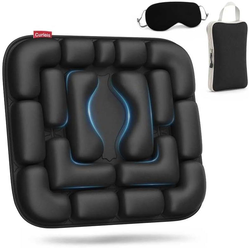 Airplane Seat Cushion, Inflatable & Portable Travel Cushion for Long Flight