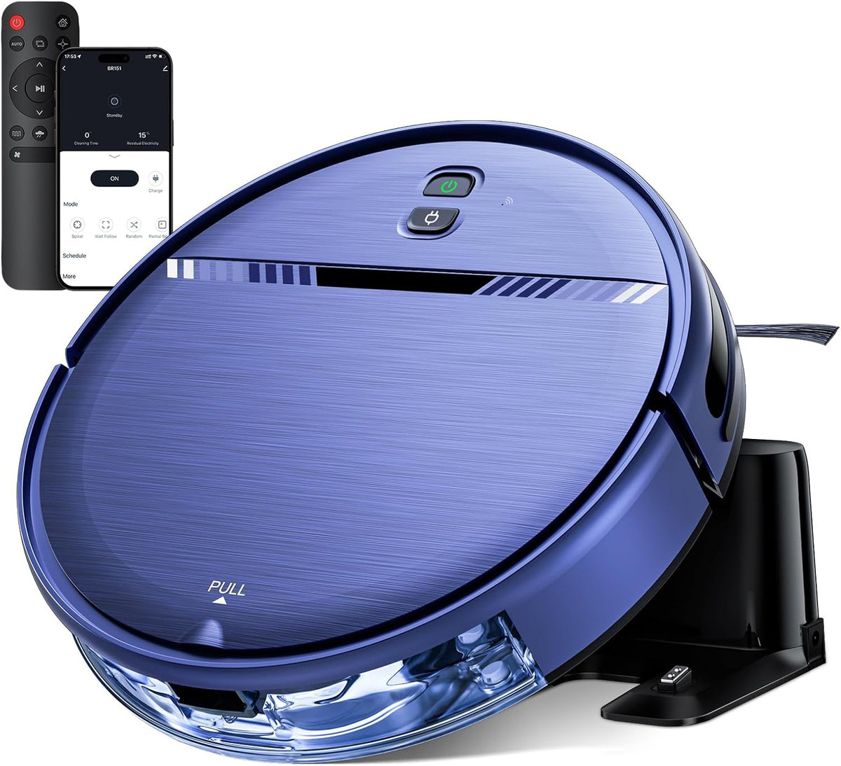 Imartine Robot Vacuum and Mop Combo with Strong Suction, 2-In-1 Robot Vacuum Cleaner Works with Alexa/Google Assistant, Long Runtime, Schedule, Quiet, Ideal for Hard Floors, Low Pile Carpets and Pets
