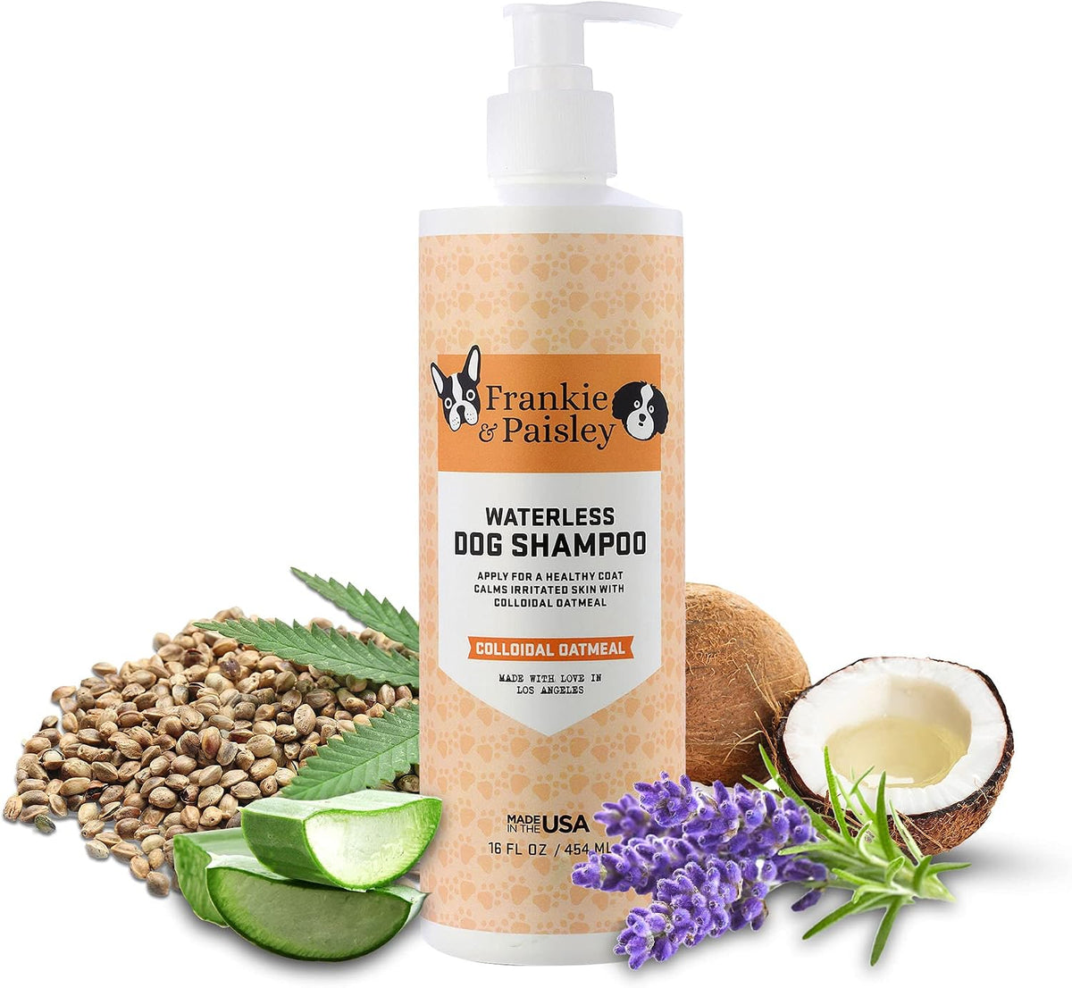 Waterless Dog & Cat Shampoo, Oatmeal, 16 Fl Oz