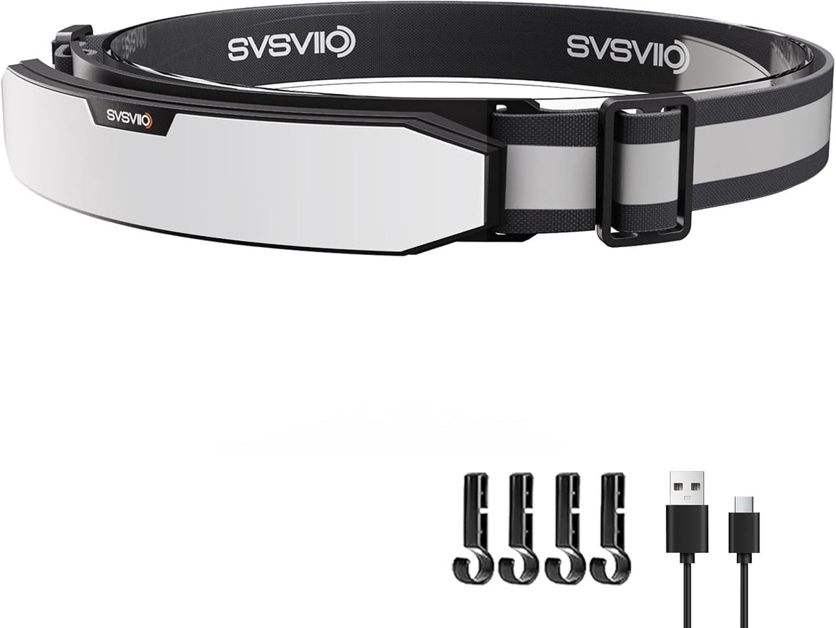 Svsviio K0209 1500 Lumen Rechargeable Headlamp,230° Wide Beam Super Bright LED Head Lamp,4 Modes,Red Light,Ipx5,Head Lights for Forehead,Hard Hat Light for Adults Camping,Hiking,Mechanic