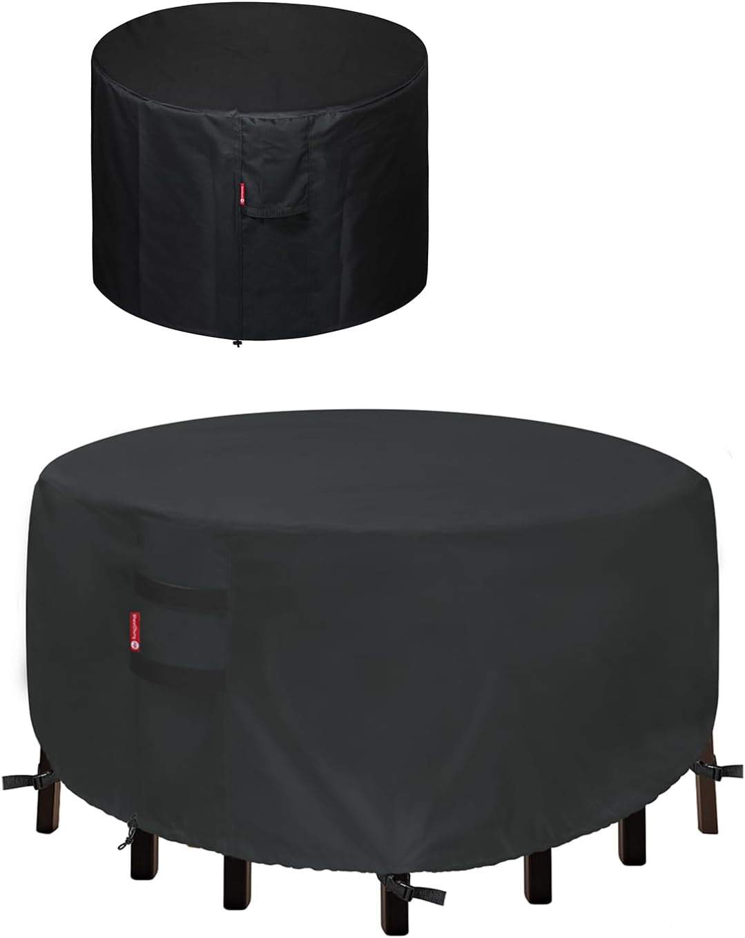 Fire Pit Cover 36"Dx34"H and Patio Furniture Covers round 62" Diax28 H,Waterproof Heavy Duty 600D round Cover for Outdoor Large Firepit/Outdoor Furniture
