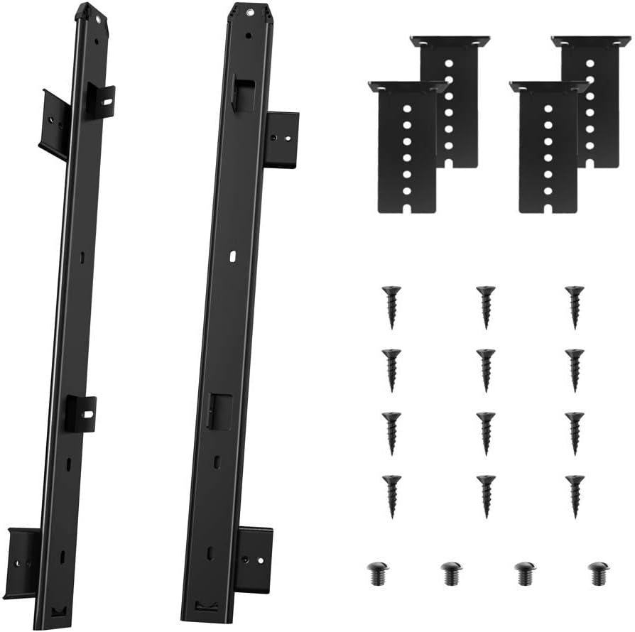 Drawer Slides 12/14/16/18 Inch Cabinet Rails Hardware-18 Inch Black