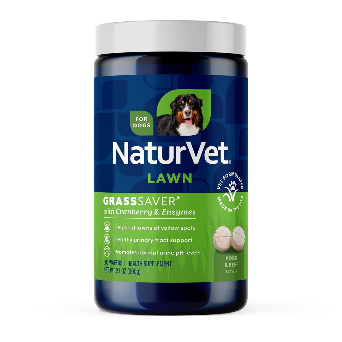 Naturvet Grasssaver Supplement for Dogs - 300 Wafers